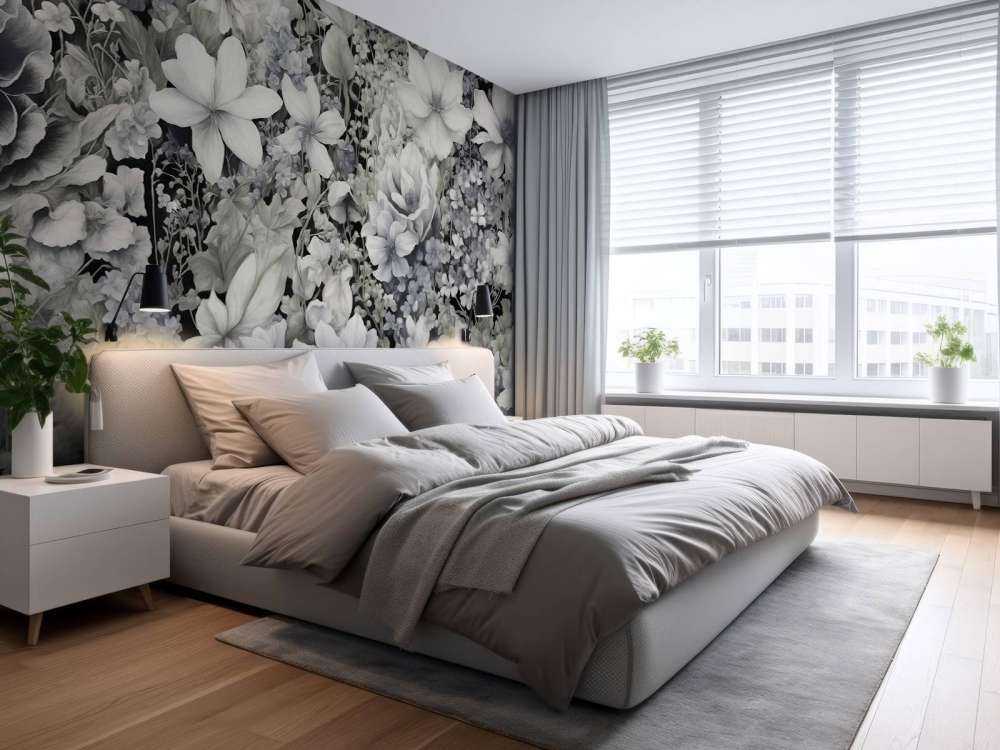 Flower festivalSEAMLESS Black