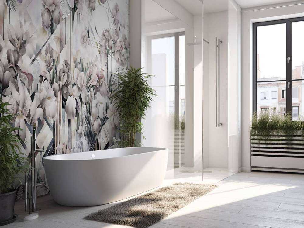 Huge Watercolor Irises Yellow