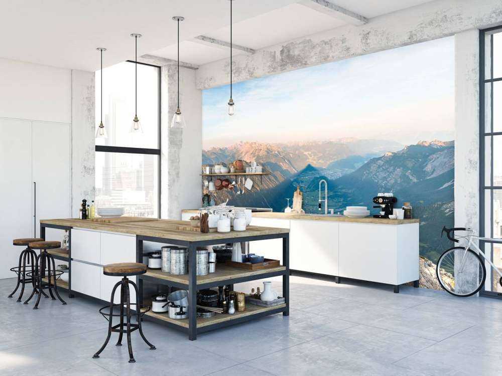 Valleischaduw in ochtendgloed