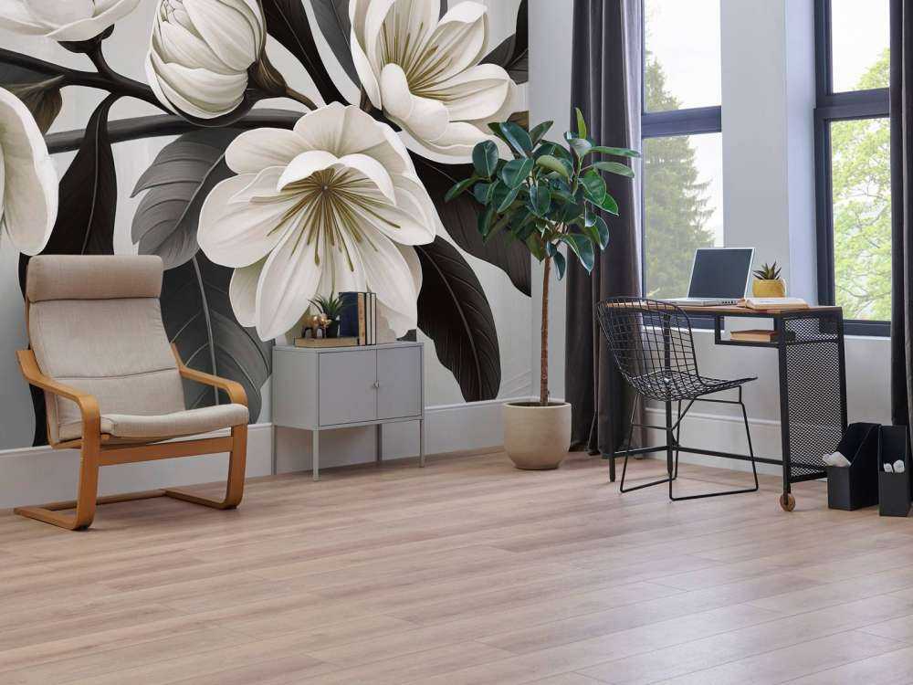 Witte magnoliabloemen met donkere bladeren