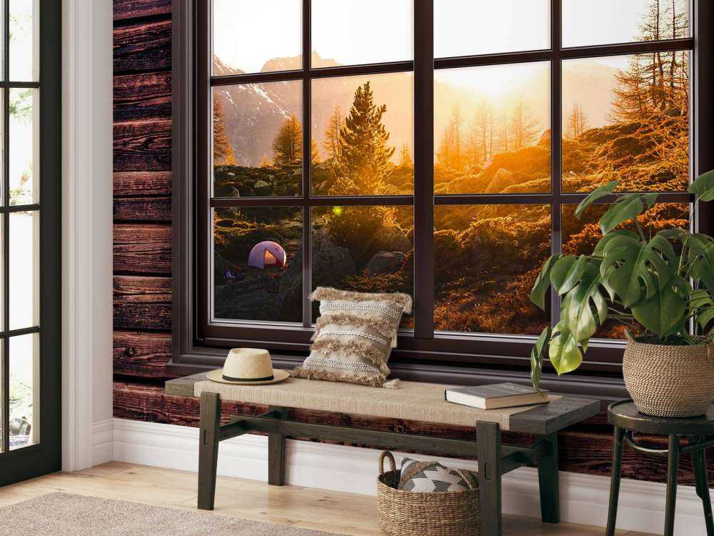 Zonsopkomst in bergvallei