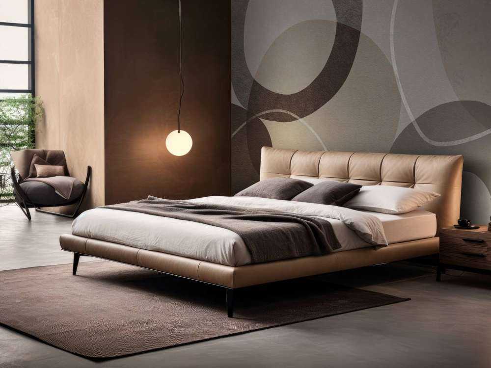 Mid Century Shapes And Outline Grey Brown