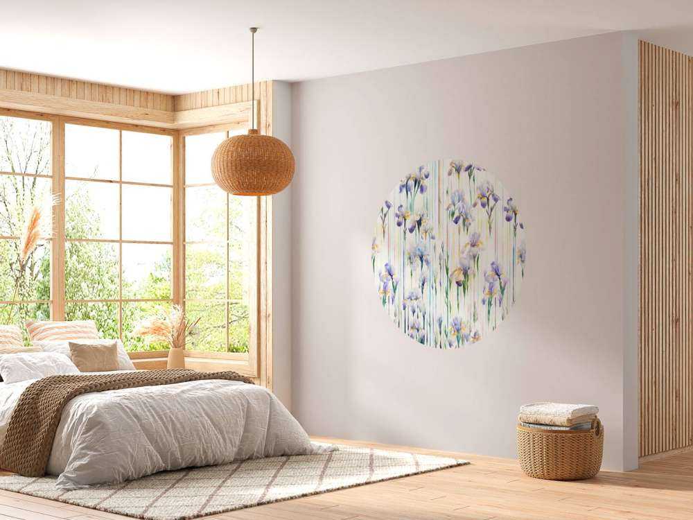 Irises and Stripes Seamless Pastel