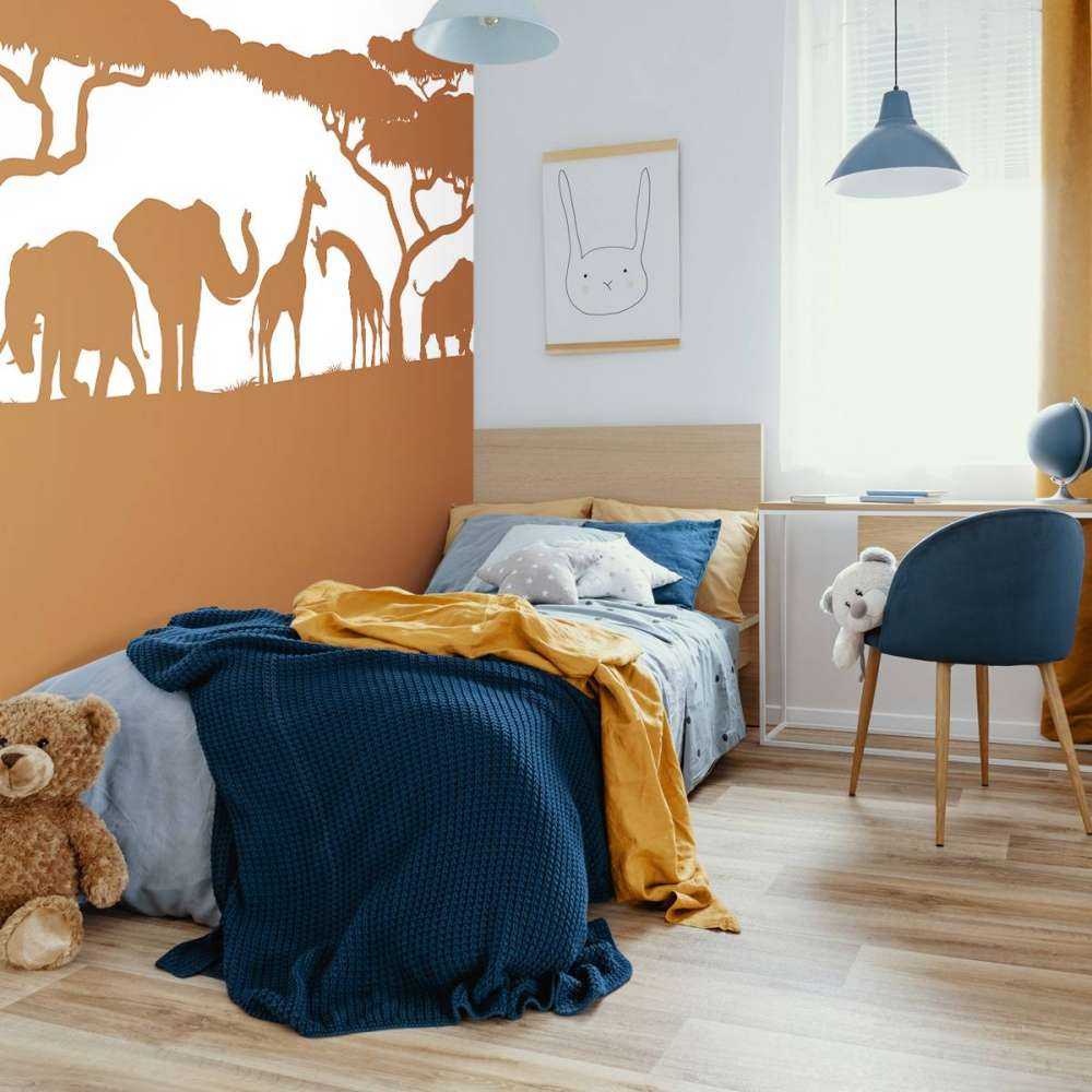 Silhouette safaridieren, roestkleur