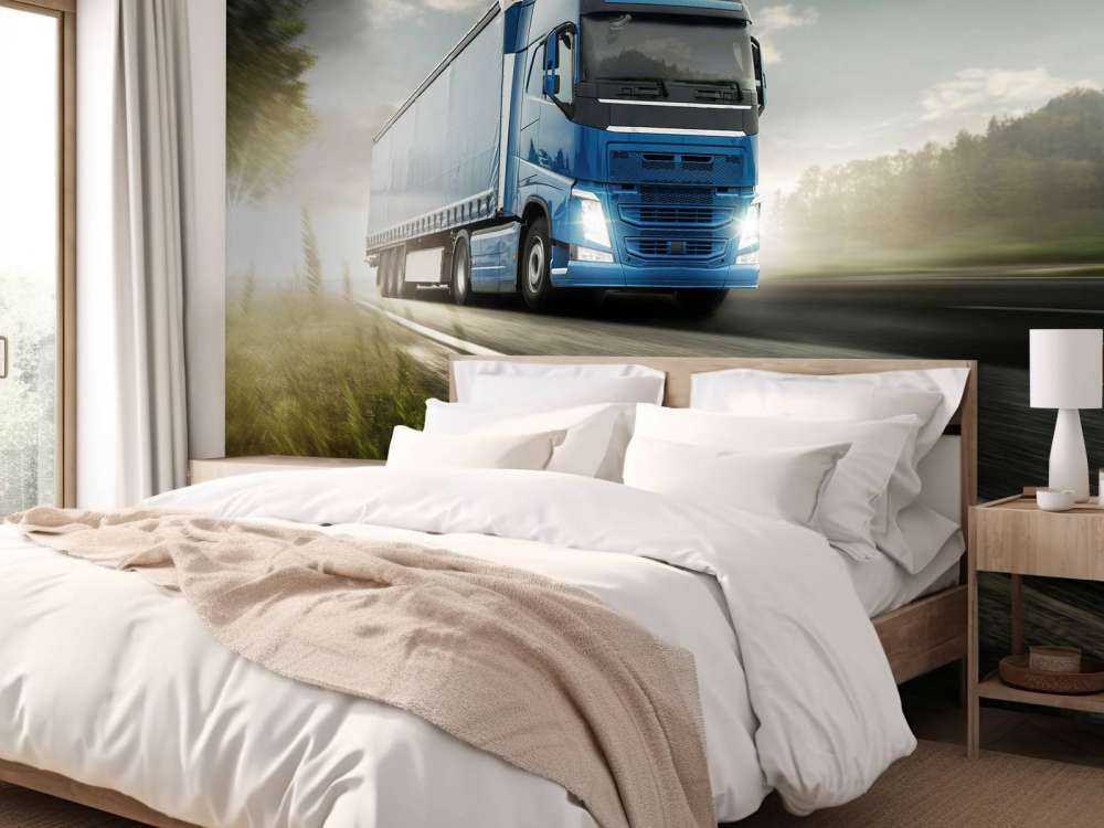Fotobehang vrachtwagen