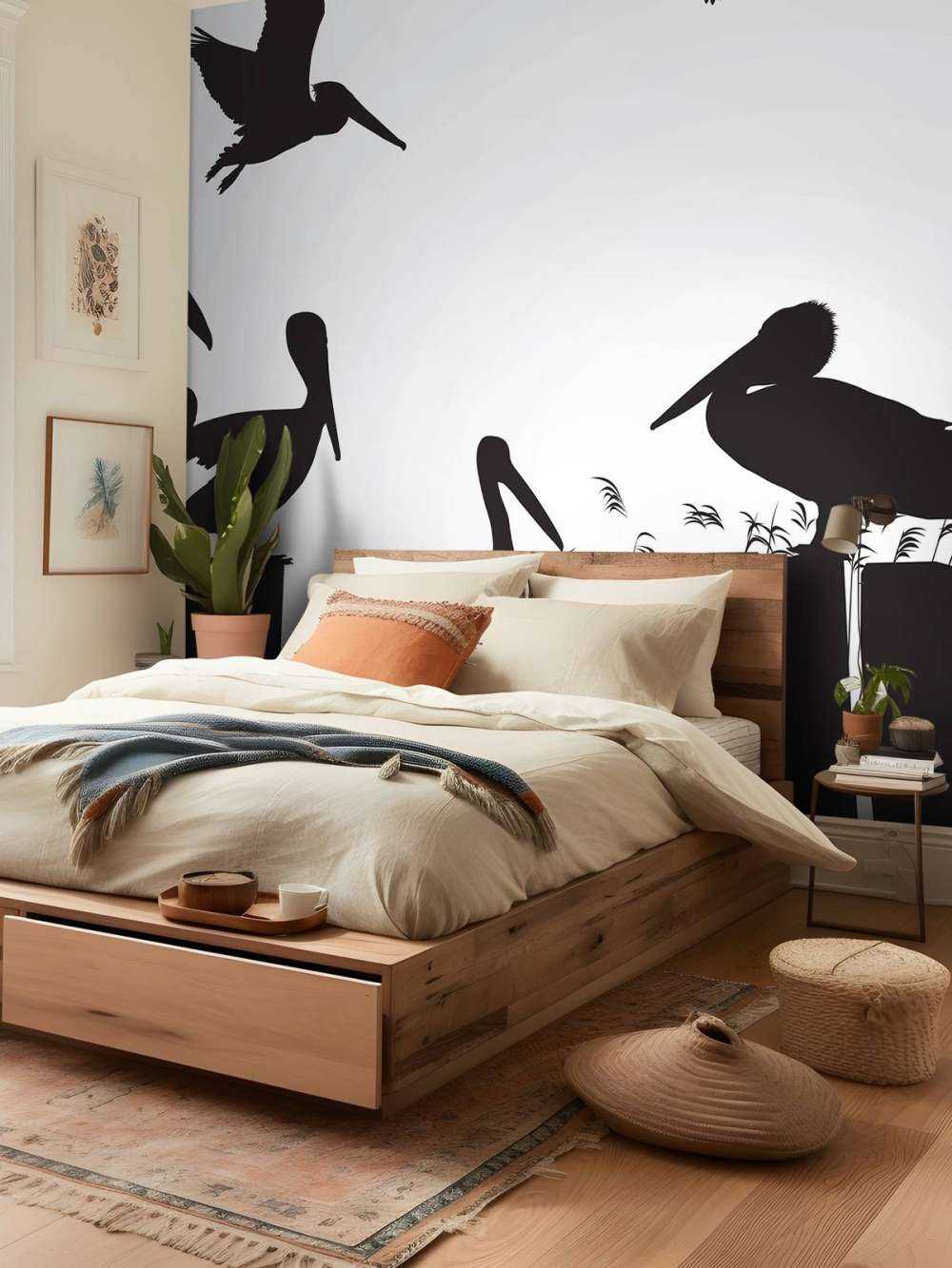 Pelikanen op een pier