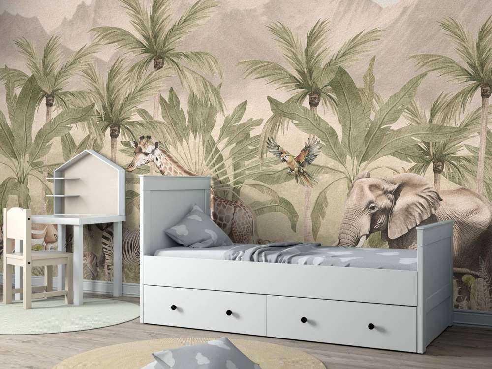 Berglandschap met dieren