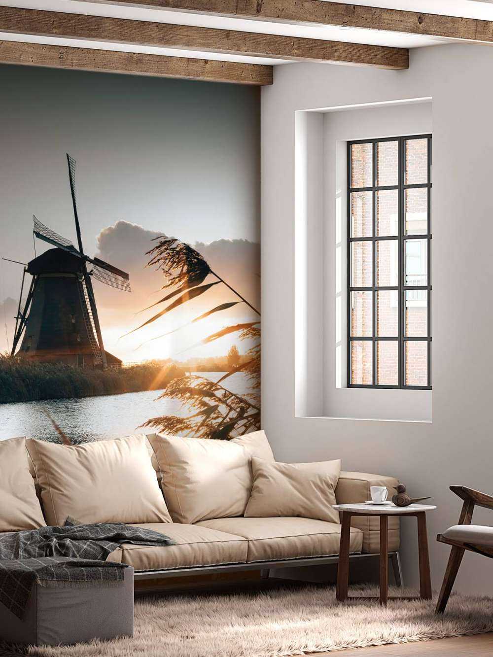 Windmolen bij zonsopkomst