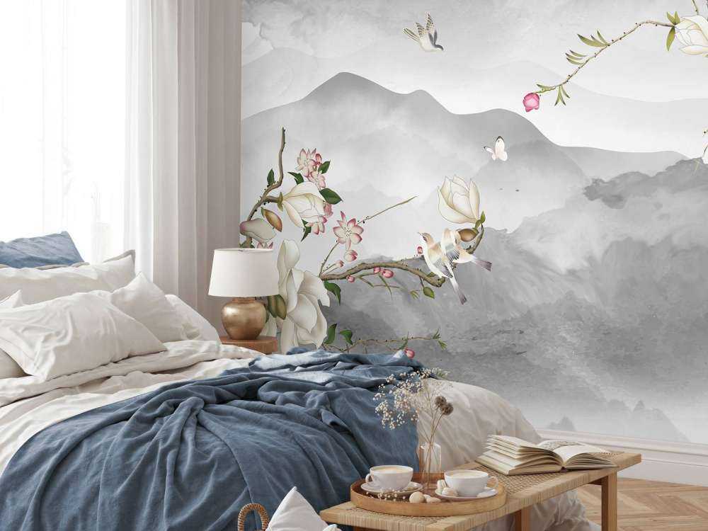 Grijze bergen en heuvels