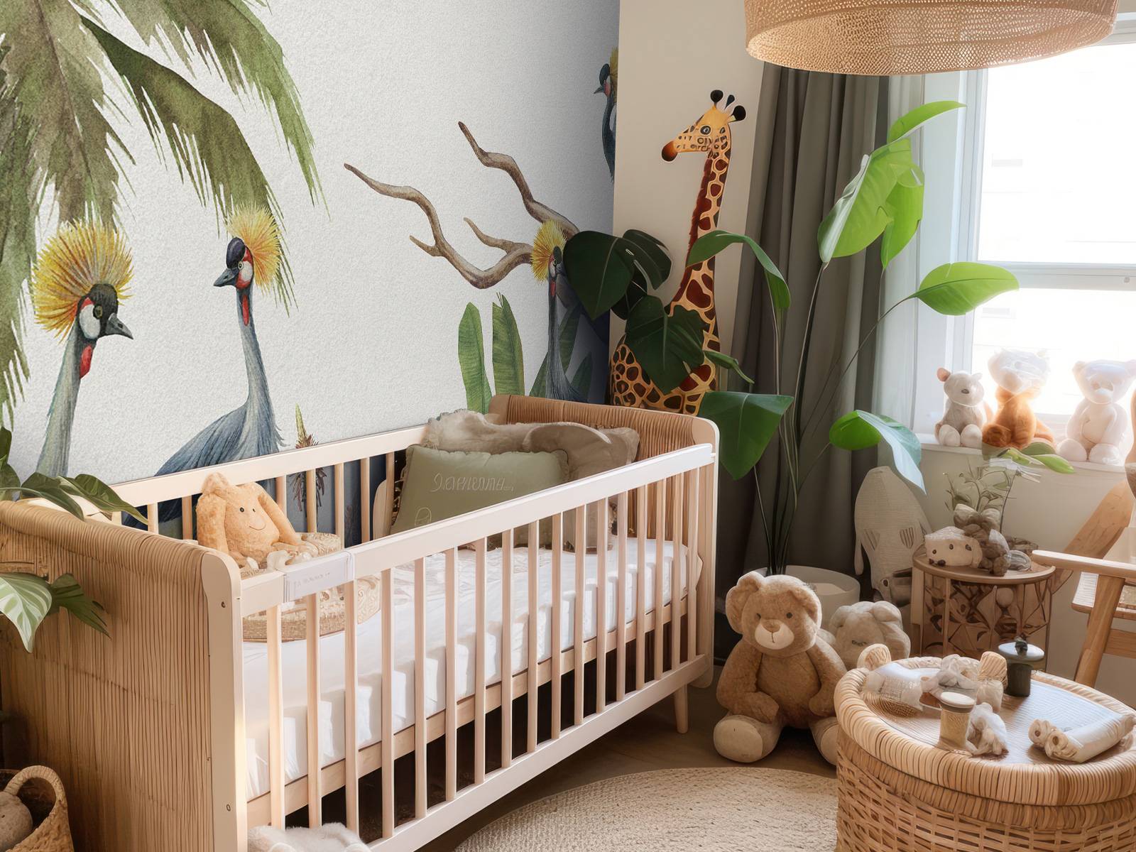 Jungle met kraanvogels