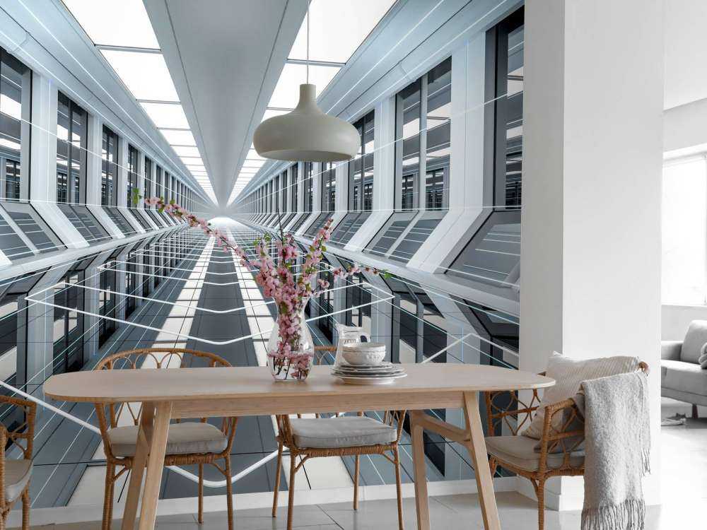 3D gang in een kantoor