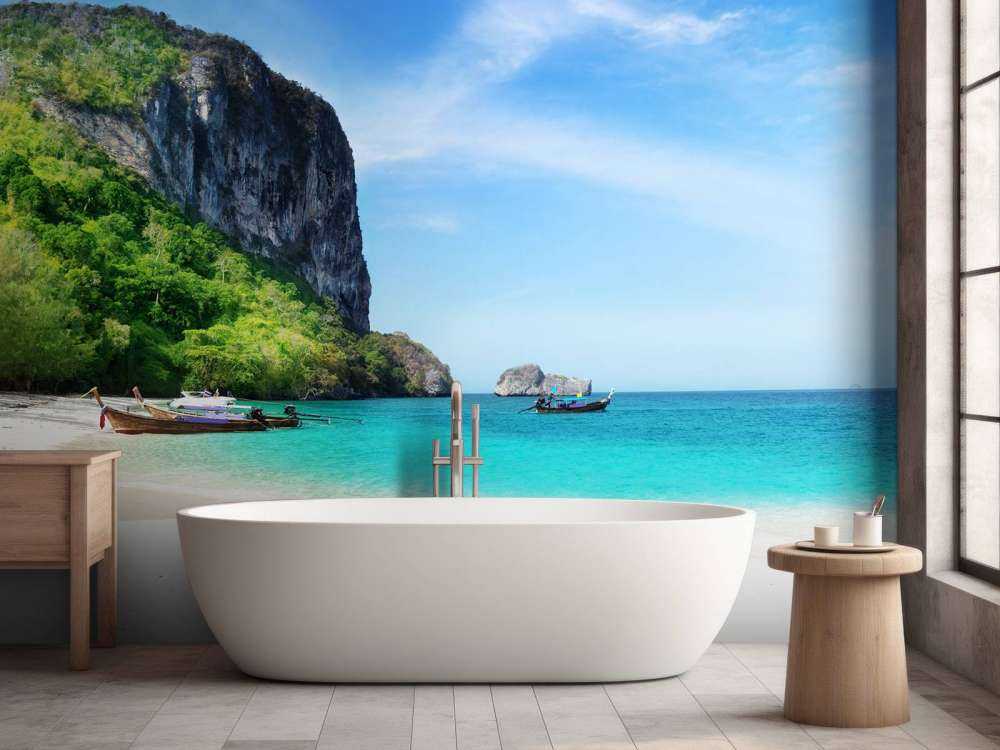 Strand op het Poda eiland in Thailand