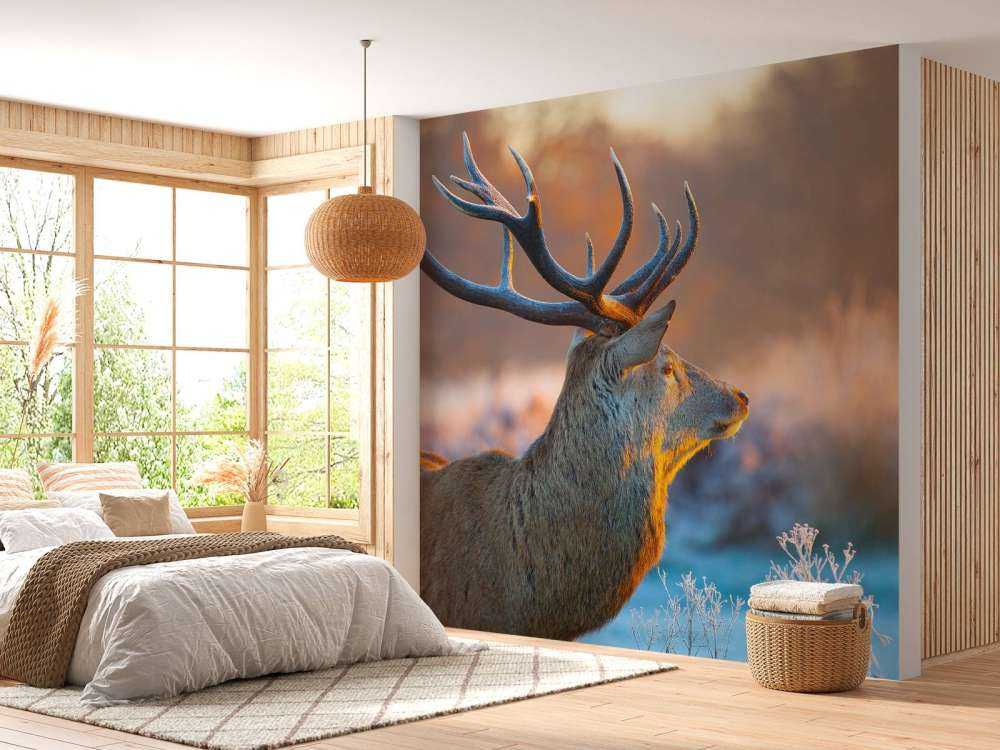 Hert met Wazige achtergrond