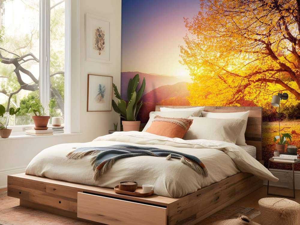 Prachtige beukenboom in de herfst