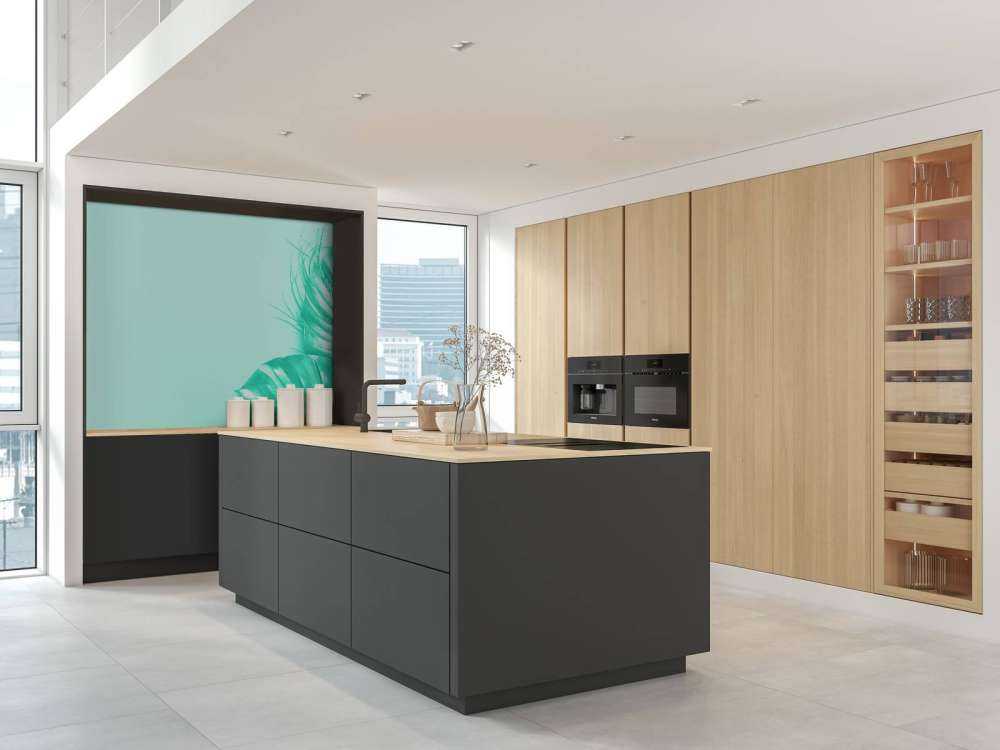 Blauwe achtergrond met exotische bladeren