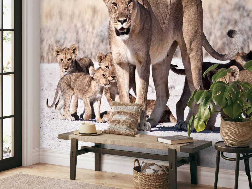 Leeuwin met haar welpen