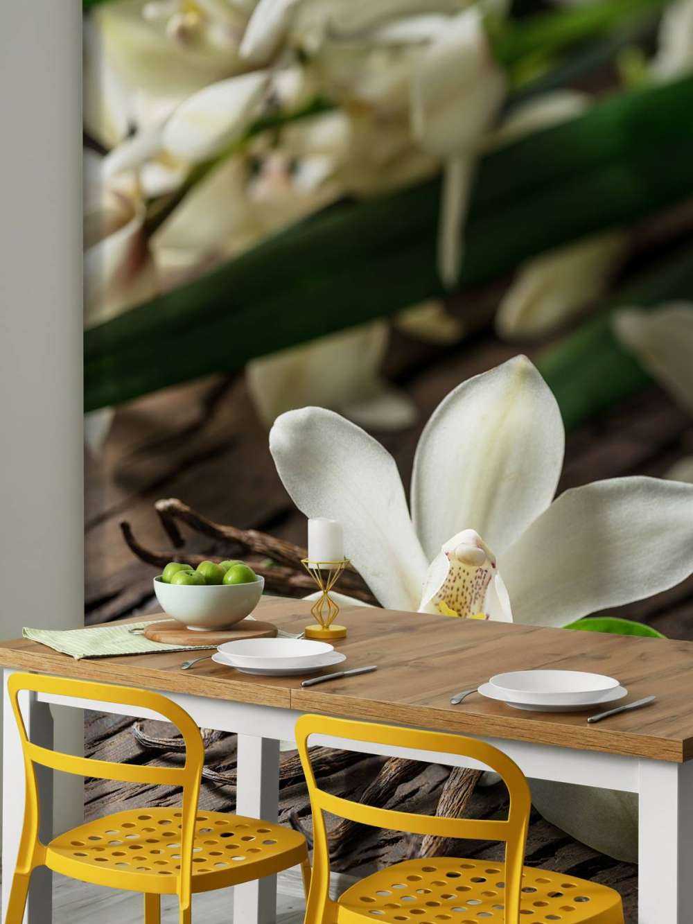 Bloem en vanille stokjes