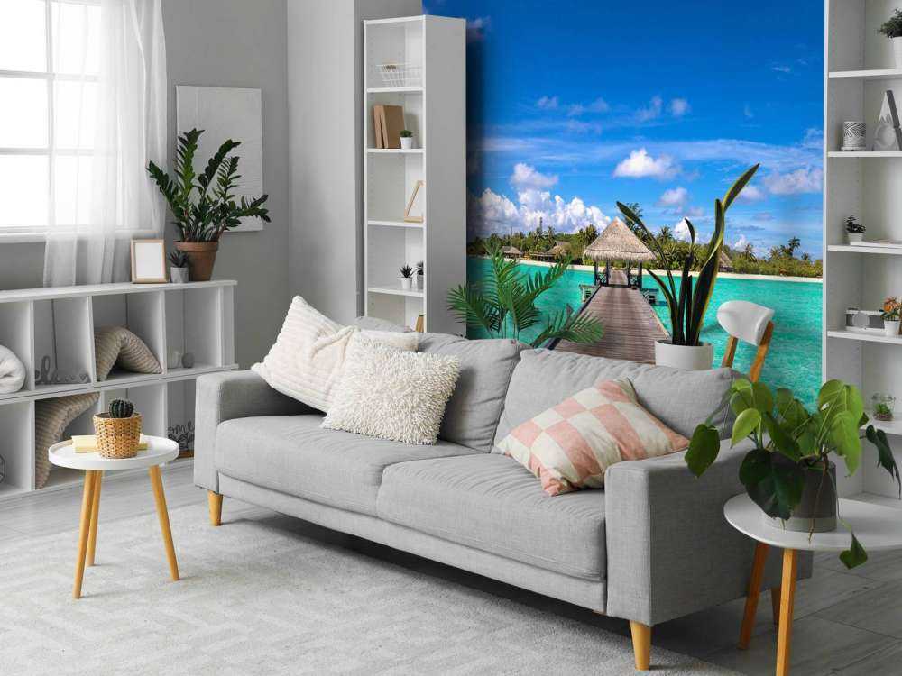 Zeesteiger aan een tropisch eiland