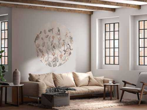 Spring Hummingbird Symphony - Vintage Sepia Bloom