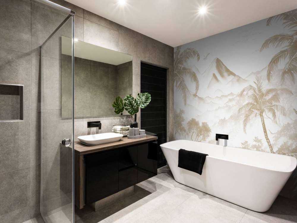 Ochtendgloren op Vulkanisch Eiland, taupe