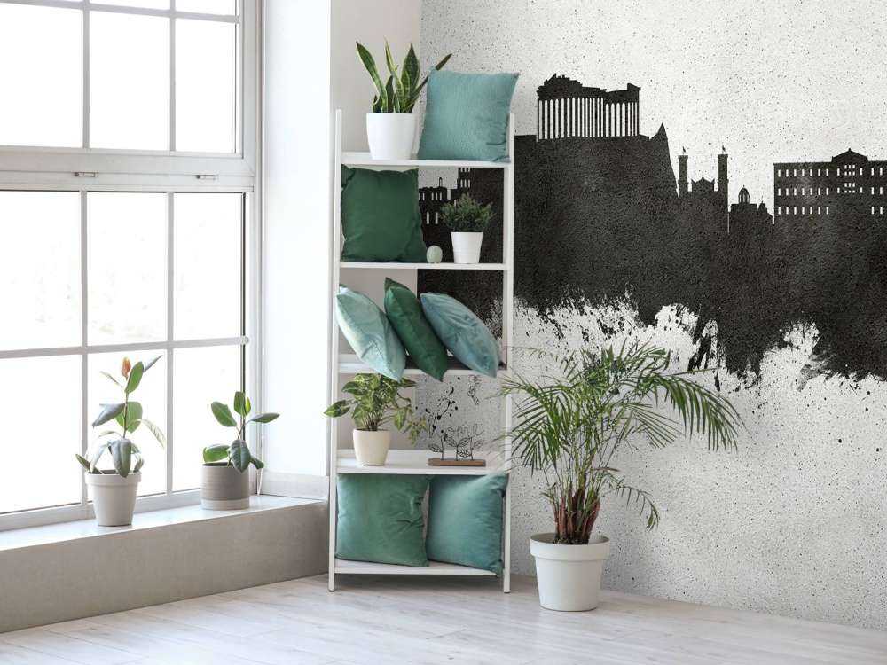 Waterverf skyline, Athene