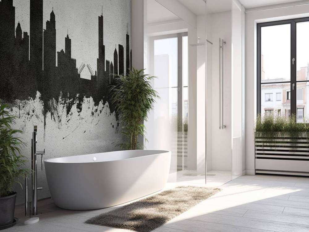 Waterverf skyline, Chicago