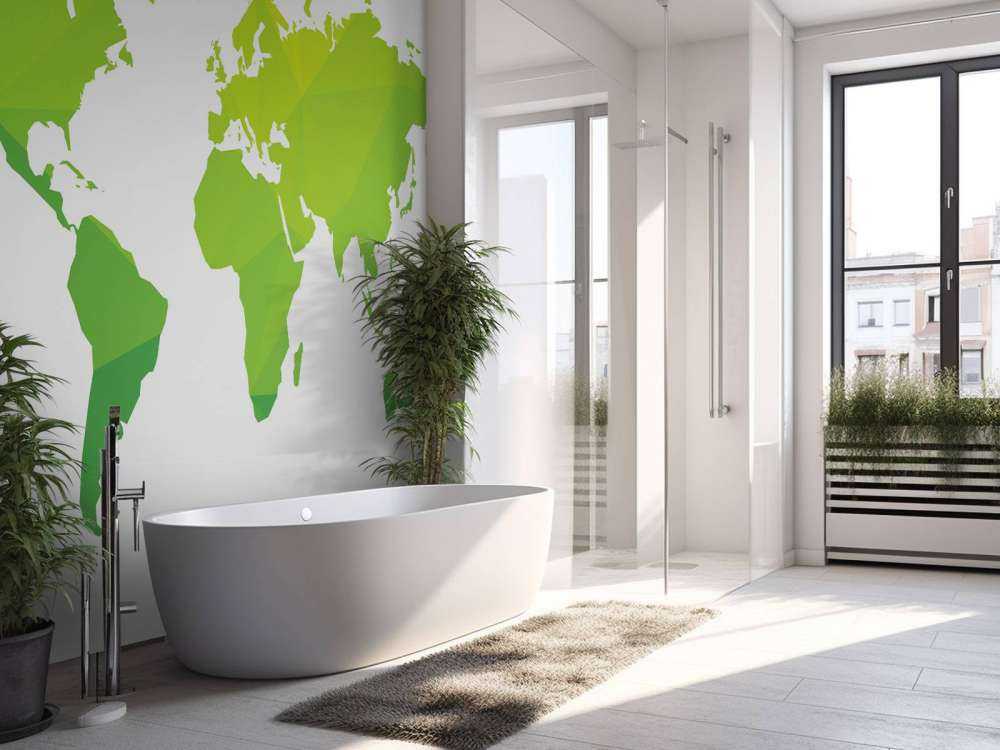 Groene wereldkaart
