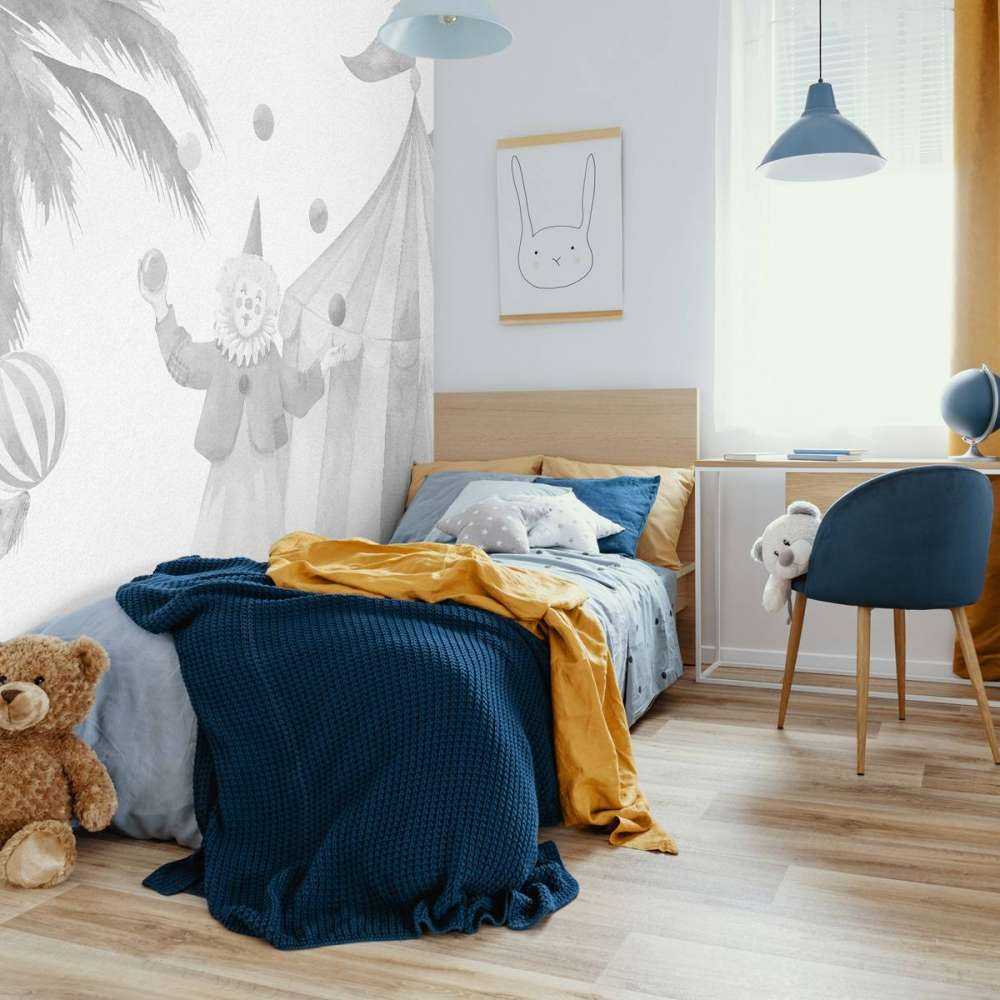 Vrolijke circus dieren grijs