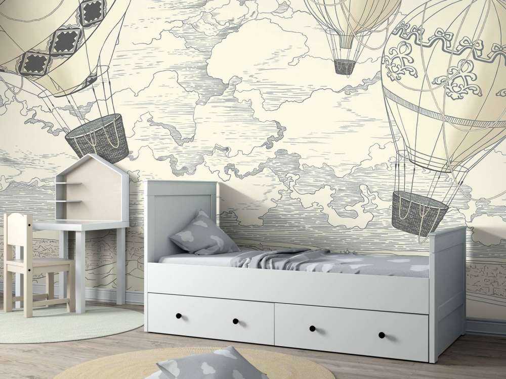 Witte moderne luchtballonnen