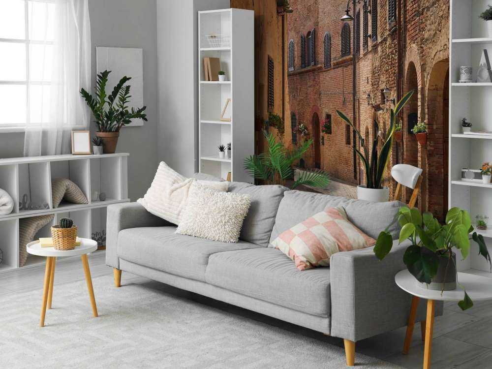 Klassiek straatje met bloemen