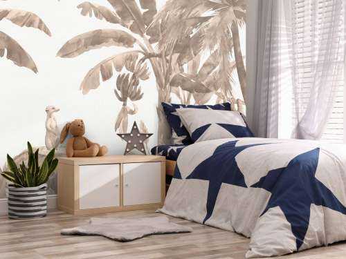 Kleine jungle dieren in taupe