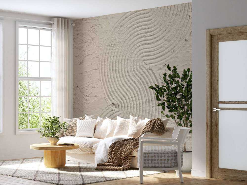 Organische lijnen en structuren zoom in linnen