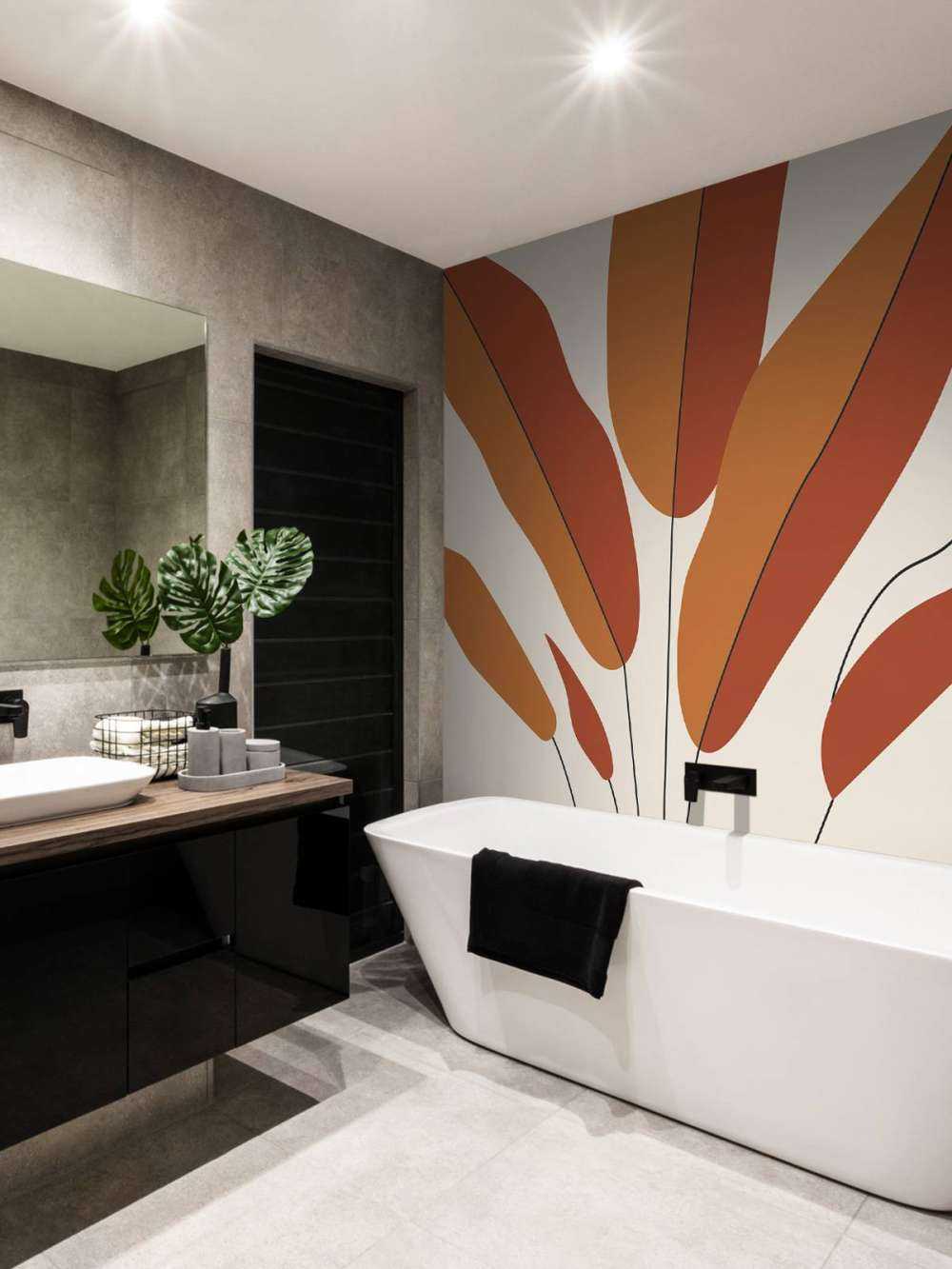 Minimalistische rode plant