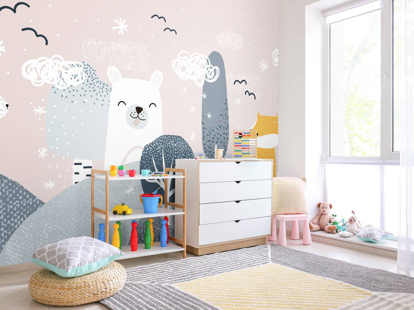 Dieren vrienden - Fotobehang, image size:1600x1200