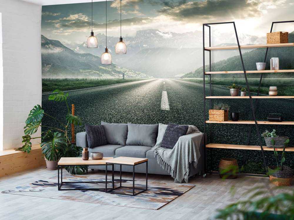 Weg in berglandschap