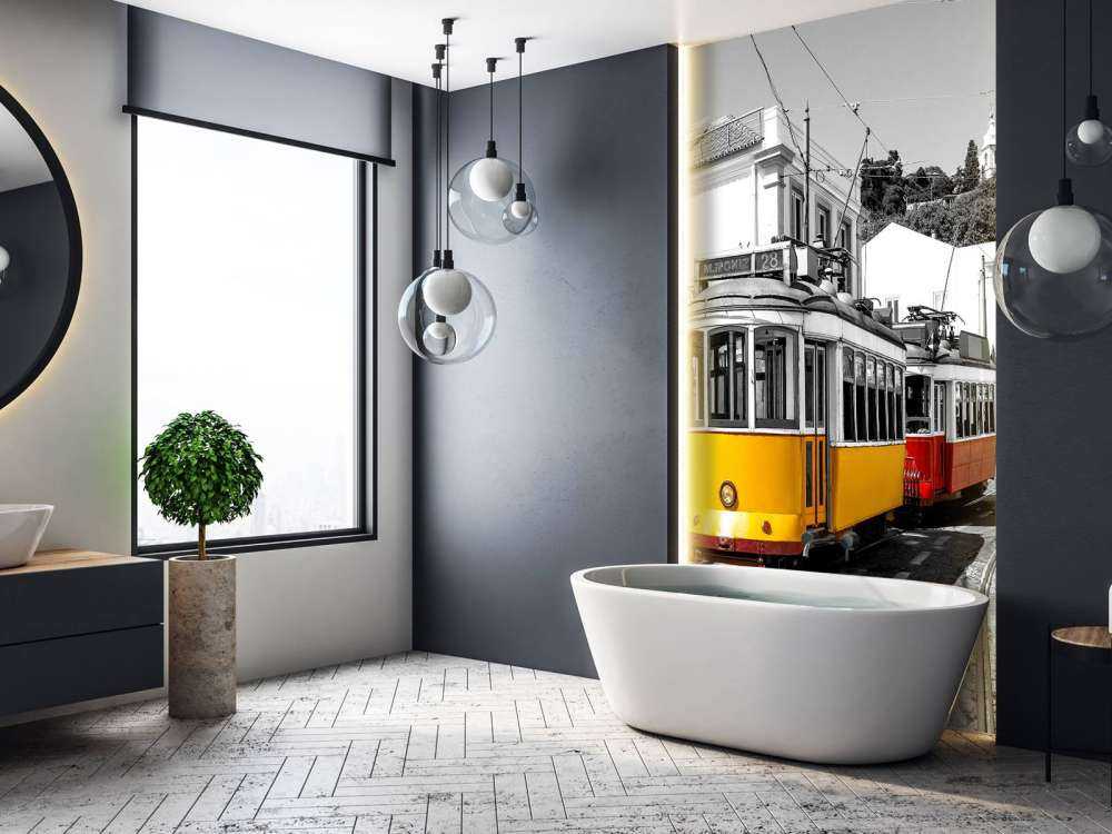 Gele en rode tram