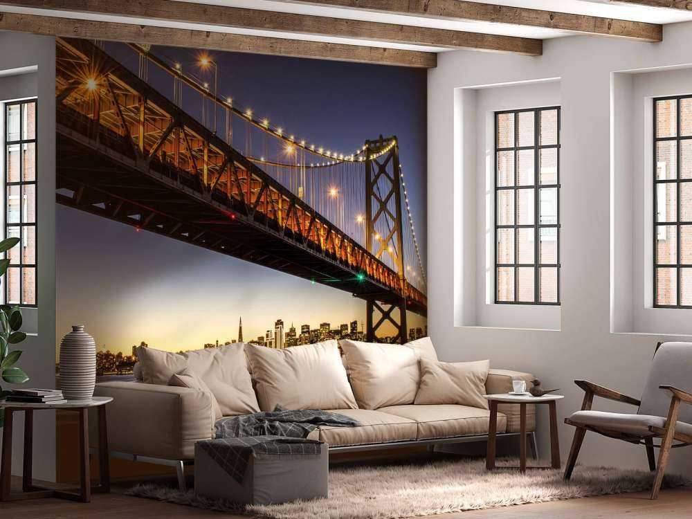 Bay Bridge met licht