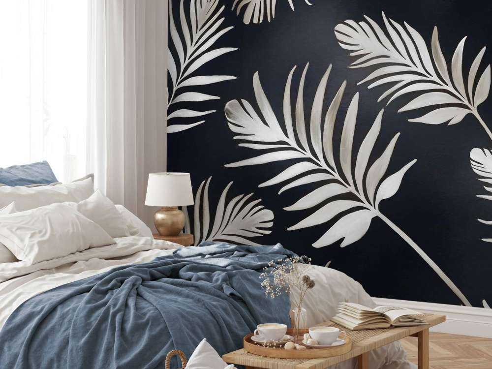 Golden leaves on dark Silver