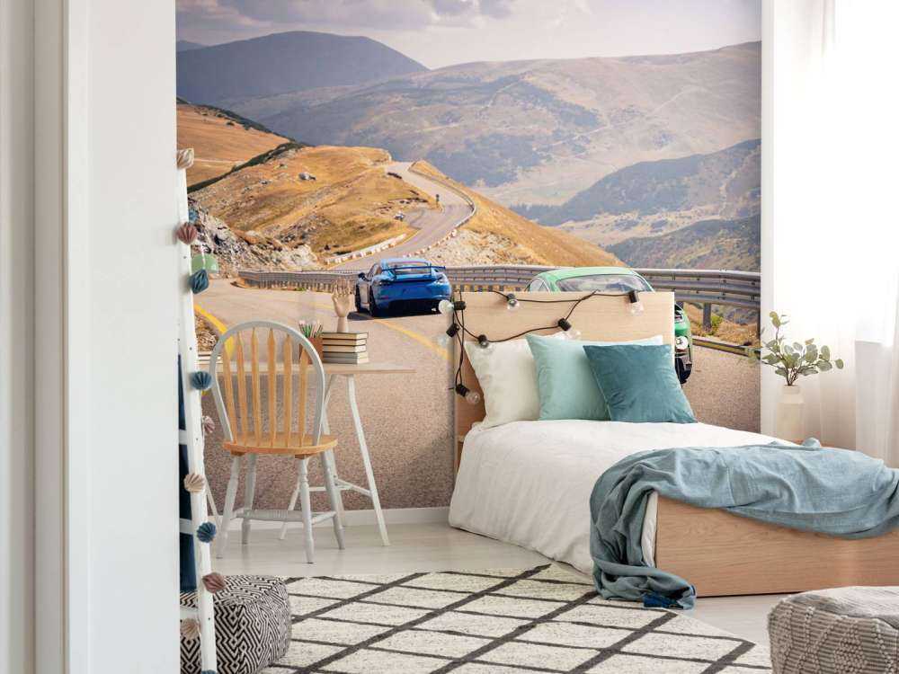 Slingerweg door de bergen