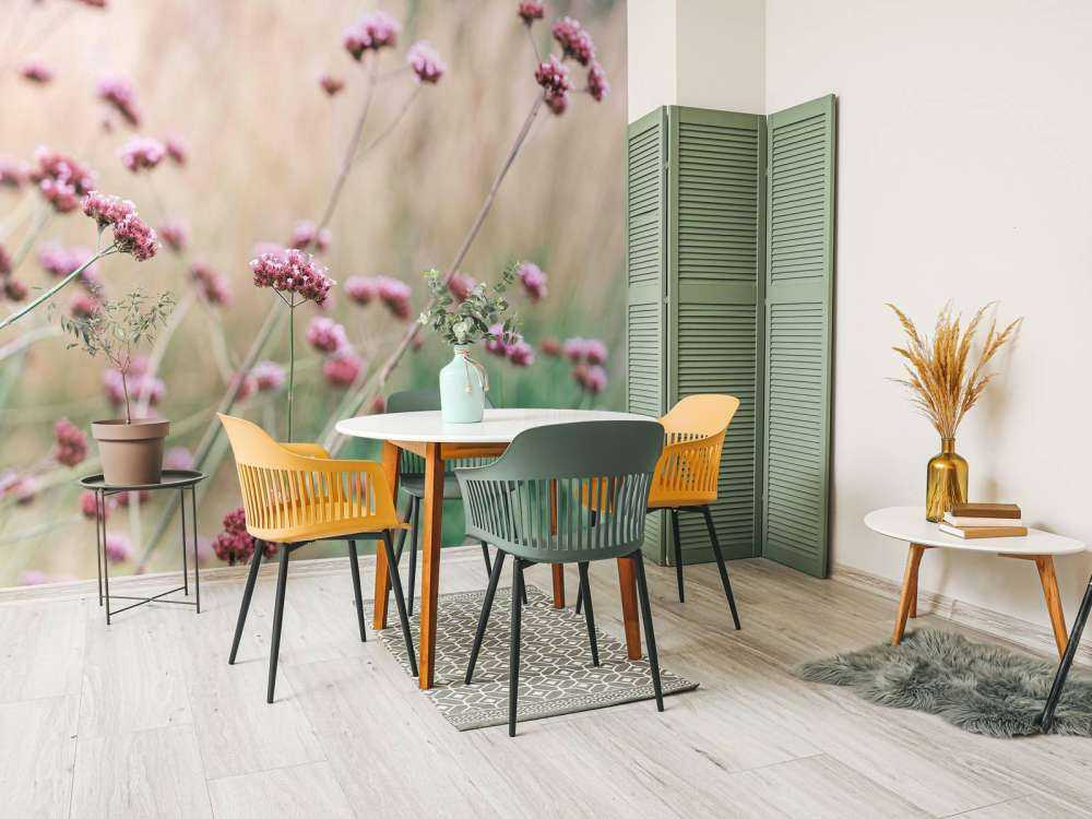 Soft pink meadow flowers