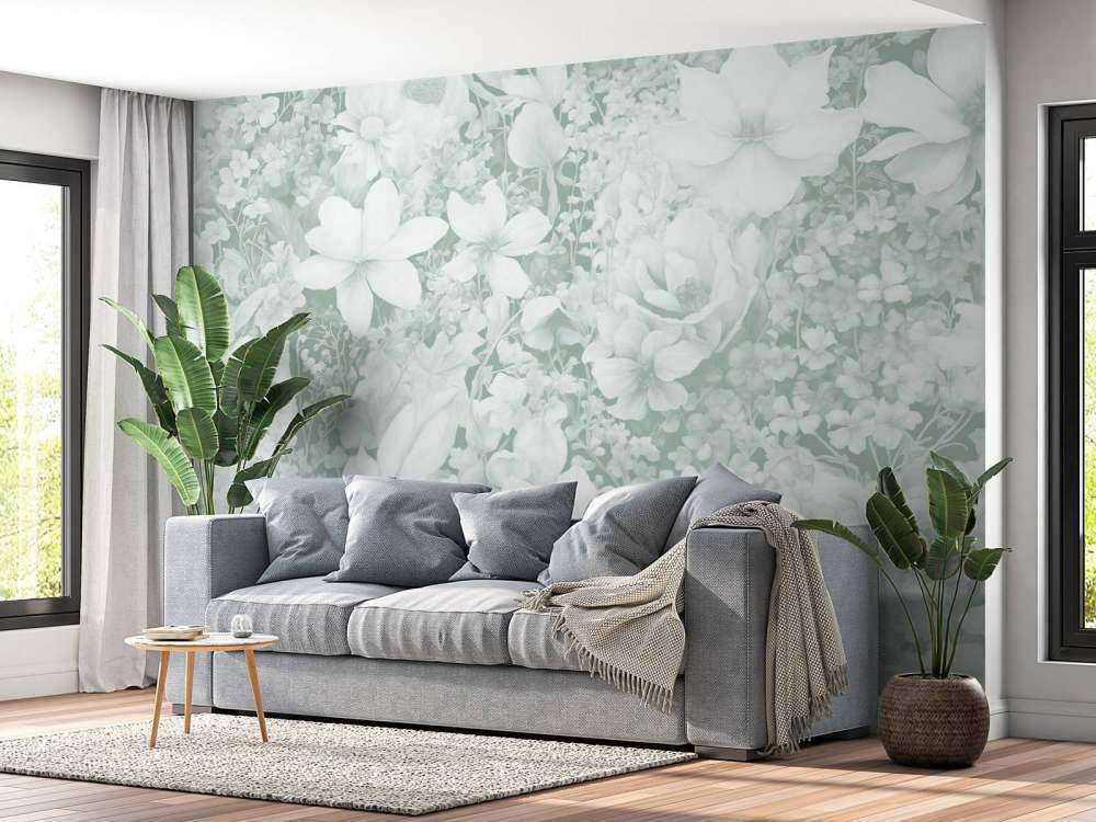 Flower festivalSEAMLESS Pale Blue