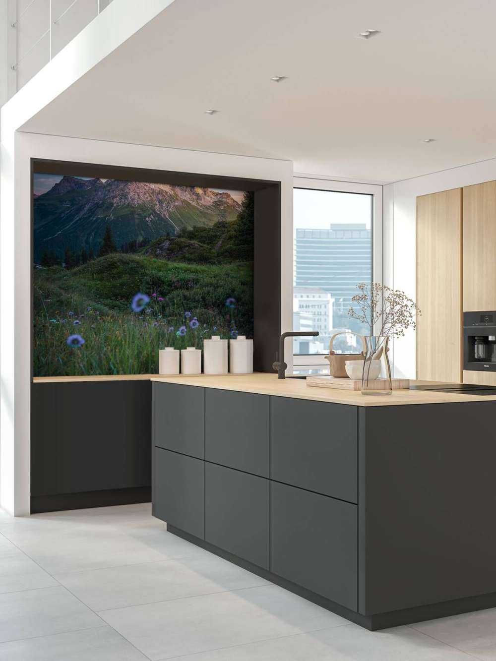 Avondlicht over bloemenvallei