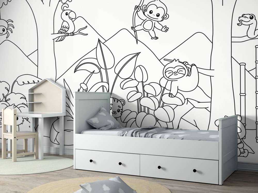 Speelse dierenpret in de jungle