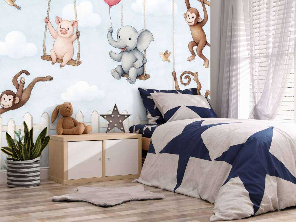 Dierenvriendjes in de speeltuin