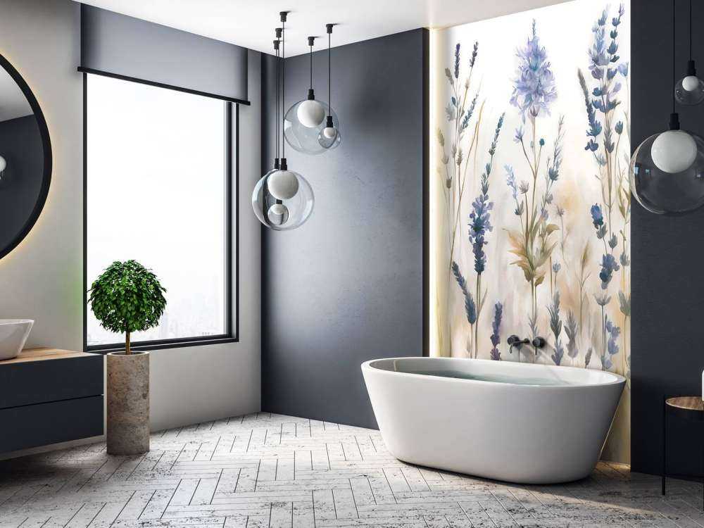 Lavender Glade Seamless Soft Blue