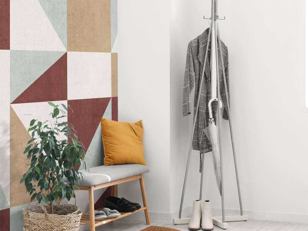 Geometrische vlakken in retrokleuren