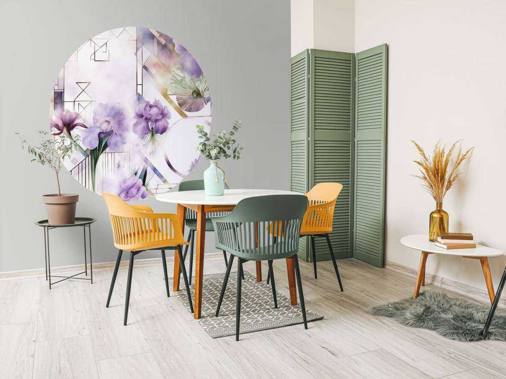 Watercolor Geometry Purple