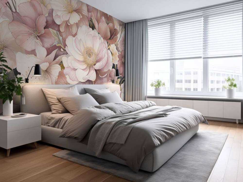 Romantische bloemen in poederroze