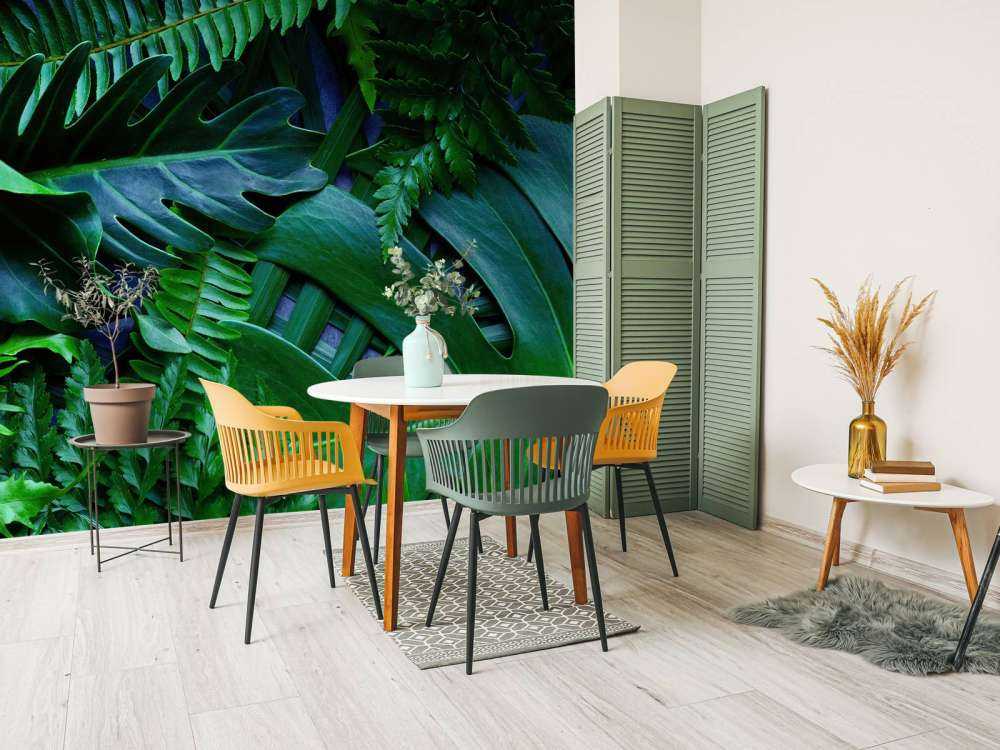 Groene jungle bladeren