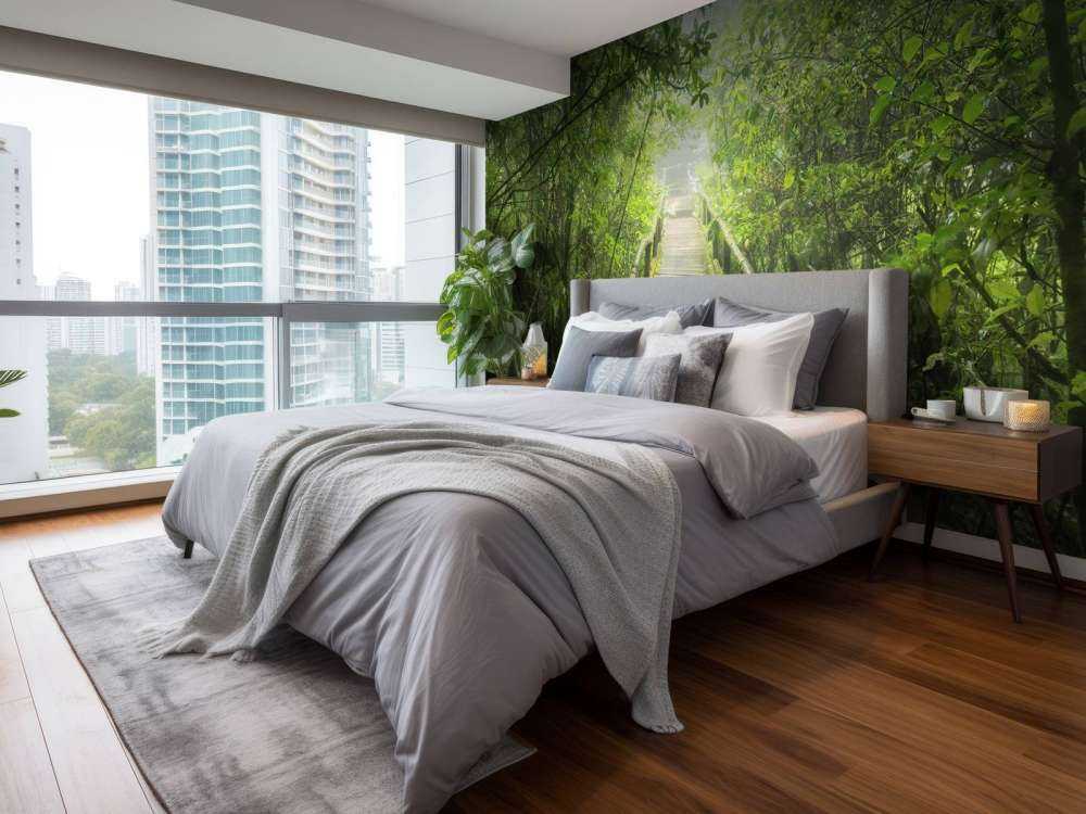 Groene, mistige jungle